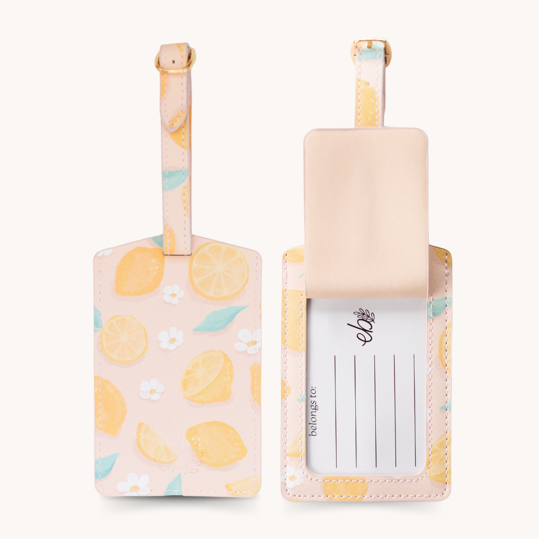 Painted Lemons Luggage Tag