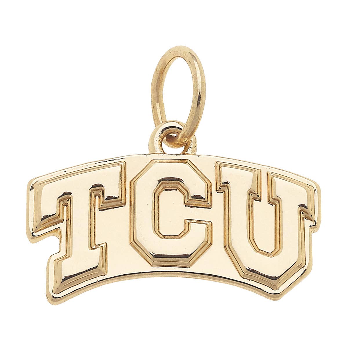 TCU Horned Frogs Shiny Gold Logo Charm
