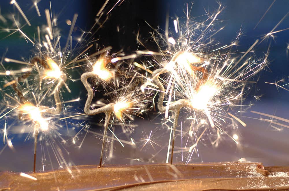 Mini Gold Sparklers Star 4th of July in Tube