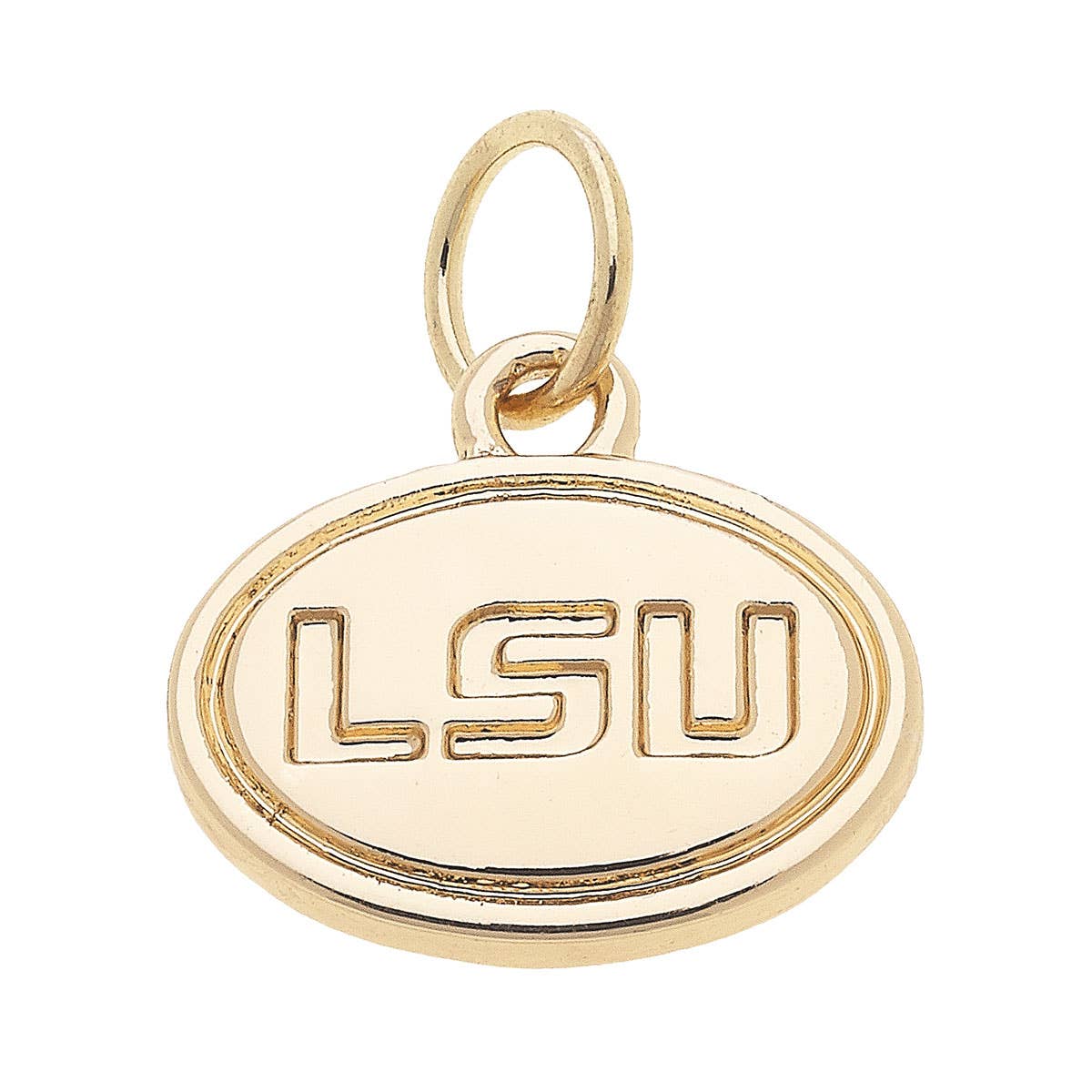 LSU Tigers Shiny Gold Logo Charm
