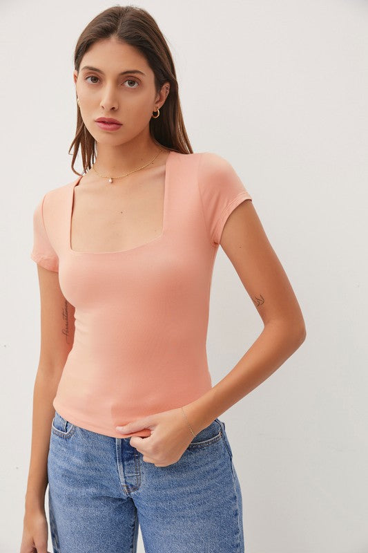 Paige Square Neck Tee