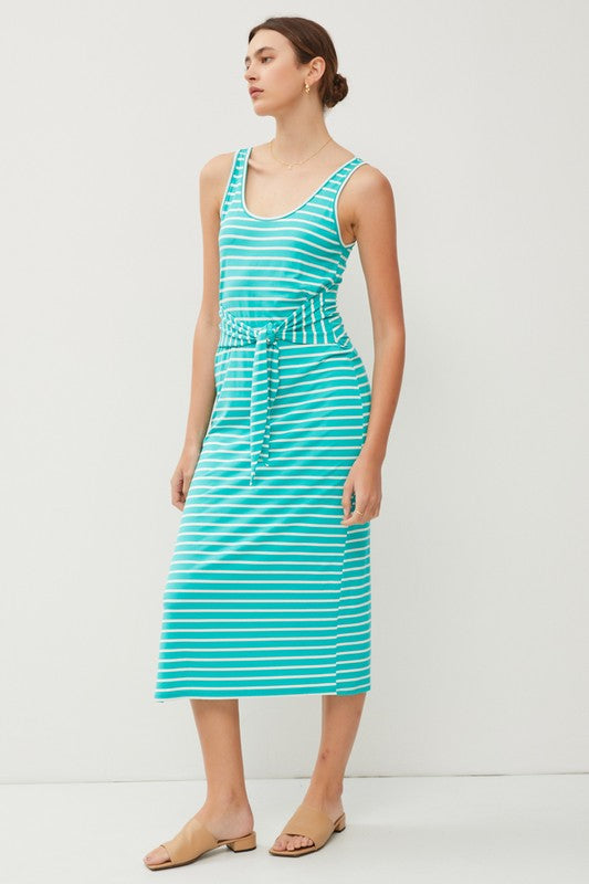Addison Striped Tank Midi Dress