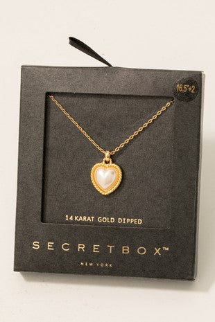 Gold Dipped Pearl Heart