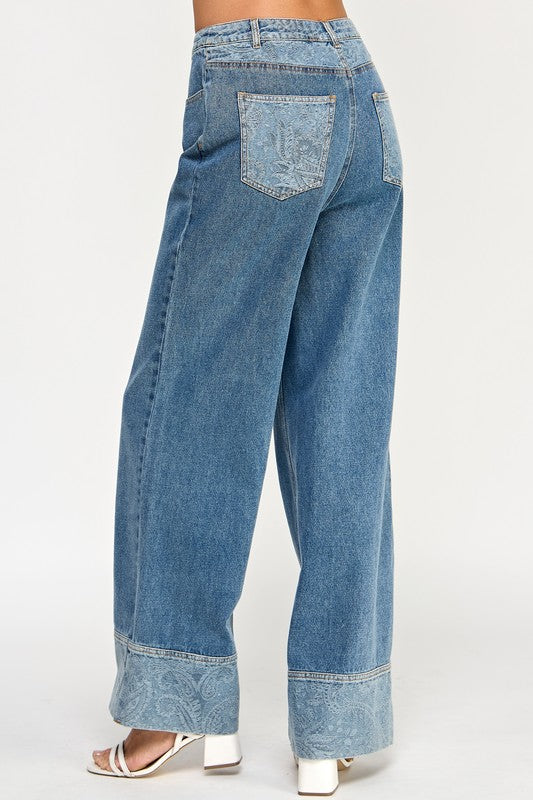 Delilah Floral Pocket Denim