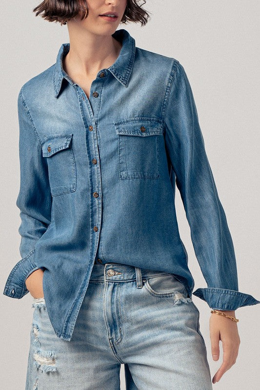Lucy Denim Button Down
