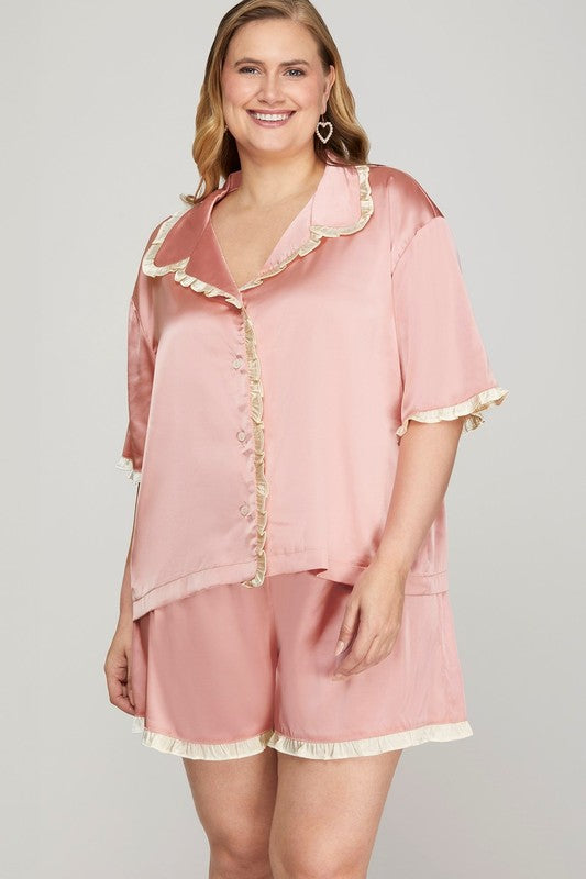 Luna Satin Plus Pajamas set