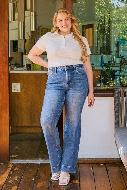 Drew High Rise Trouser Relaxed Flare