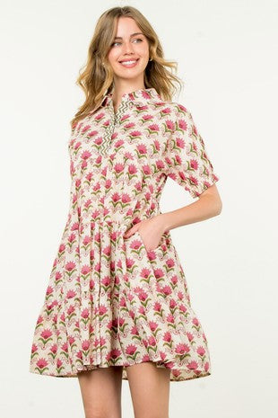 Clarissa Floral Print Dress