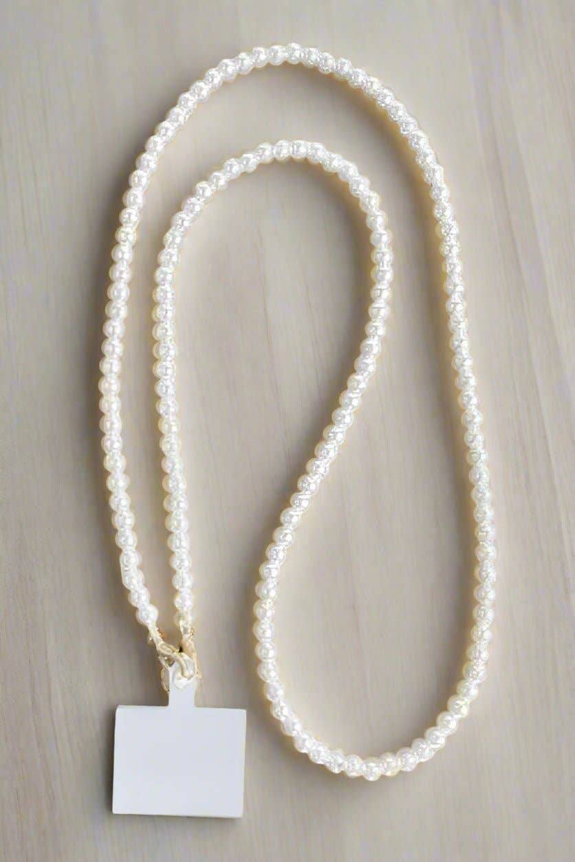 Pearl Beaded Phone Crossbody Strap