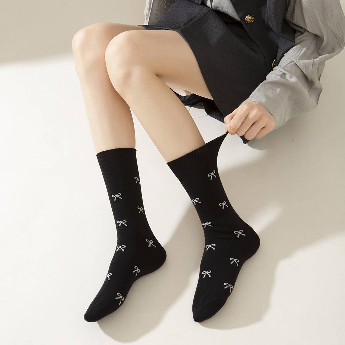 BOWKNOT Socks Ivory