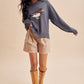 MALLARD DUCK KNITTED SWEATER: DARK FLAX / S