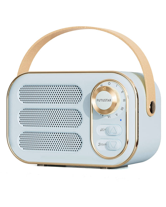 Vintage Speaker -White: Blue