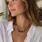 Autumn Marbled Bead Necklace: Dark Multi
