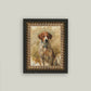 Study of a Hound Framed Antique Art: 5x7