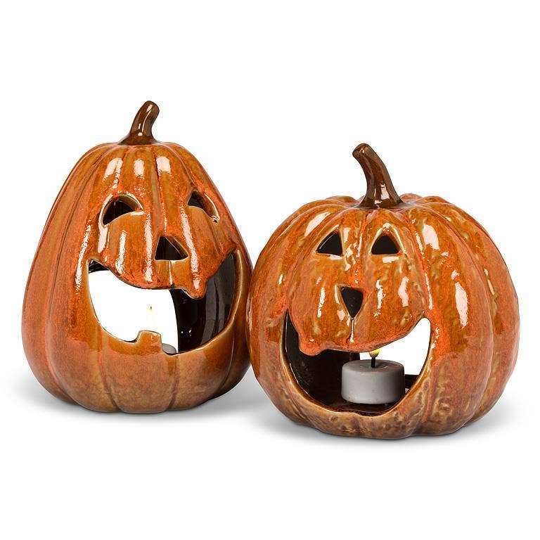 Jack O'Lantern Candle Holder: Short