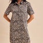 LEOPARD UTILITY MINI DRESS: OLIVE / S