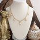 Cabochon Station Charm Necklace - Pearls Turquoise - Petite Glow: Pearl