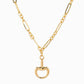 Horsebit Linked Chain Necklace: Gold