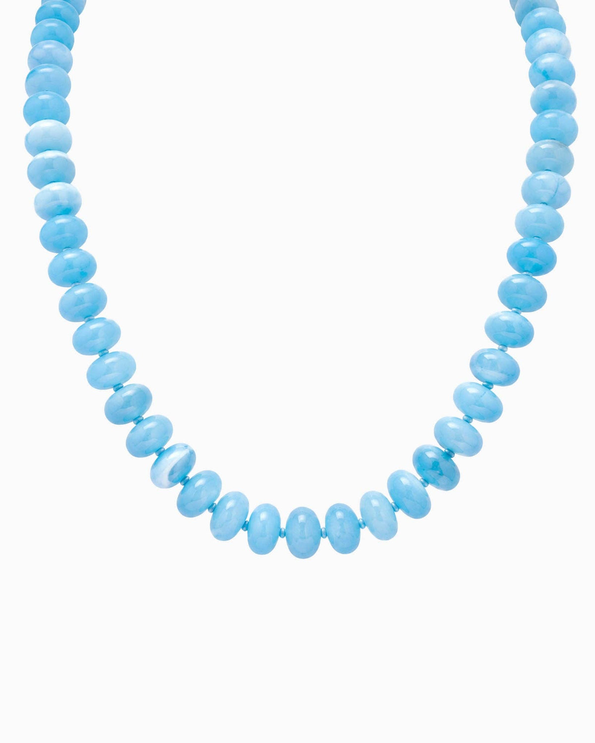 Summer Marble Seed Necklace: Olive
