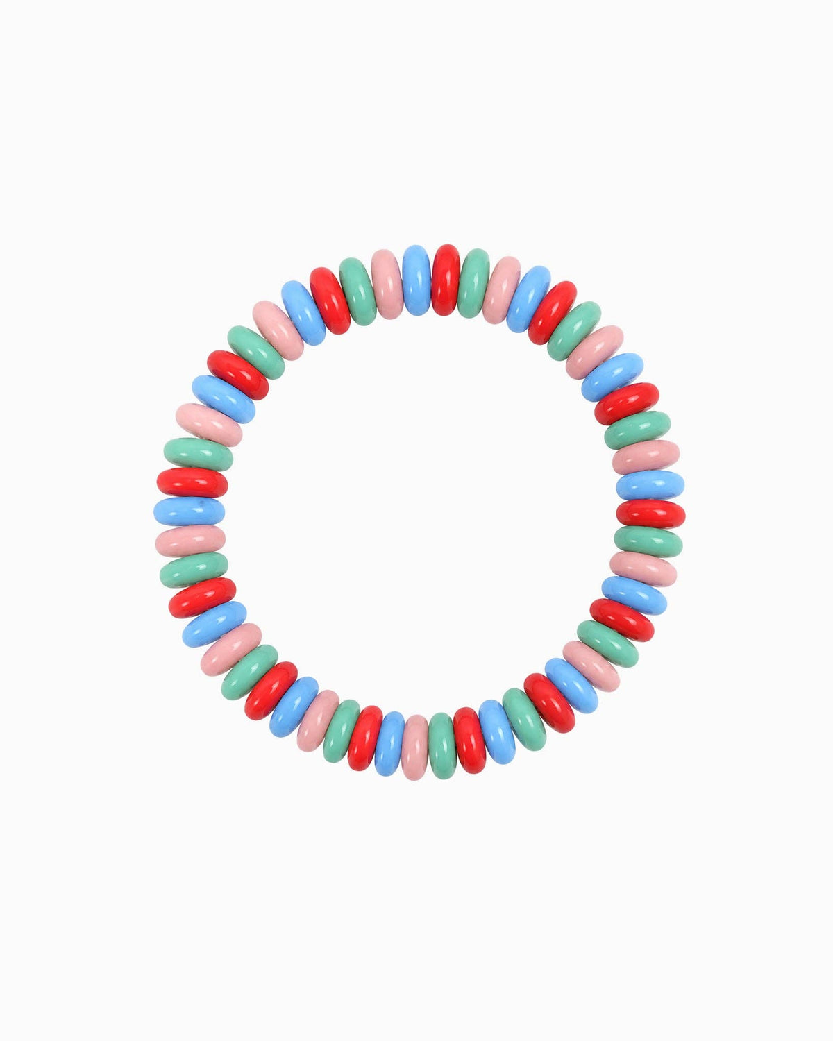 Autumn Wide Disc Marble Beaded Stretch Bracelets: Burgundy