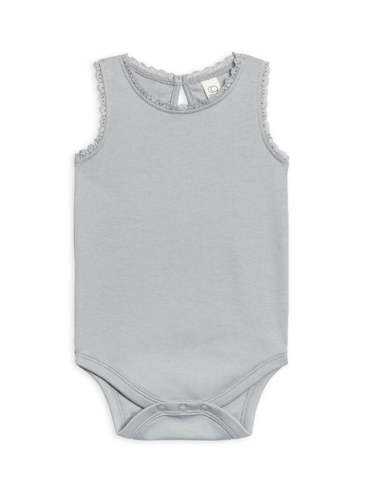 Organic Baby Luna Lace Bodysuit - Mist