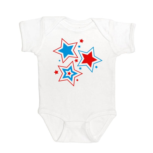 Patriotic Star Short Sleeve Onesie