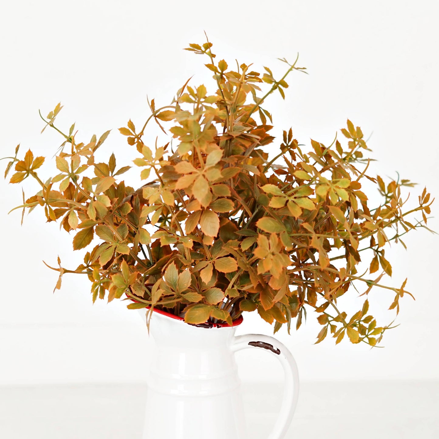 530070- 16in Plastic Sweetgum Leaves Bush-Fall Mix-