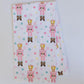 Nutcracker Tea Towel Pink