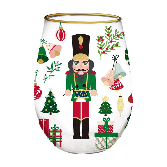 Nutcracker Stemless Wine Glass