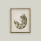 Oval Landscape with Cottages: 8x10