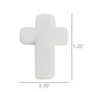 Tiny Glass Cross - White