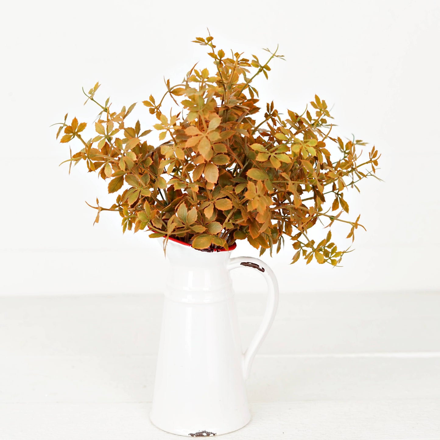530070- 16in Plastic Sweetgum Leaves Bush-Fall Mix-