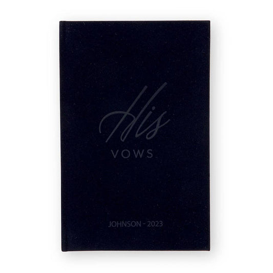 Velvet Vow Pocket Notebook - His Vows: White