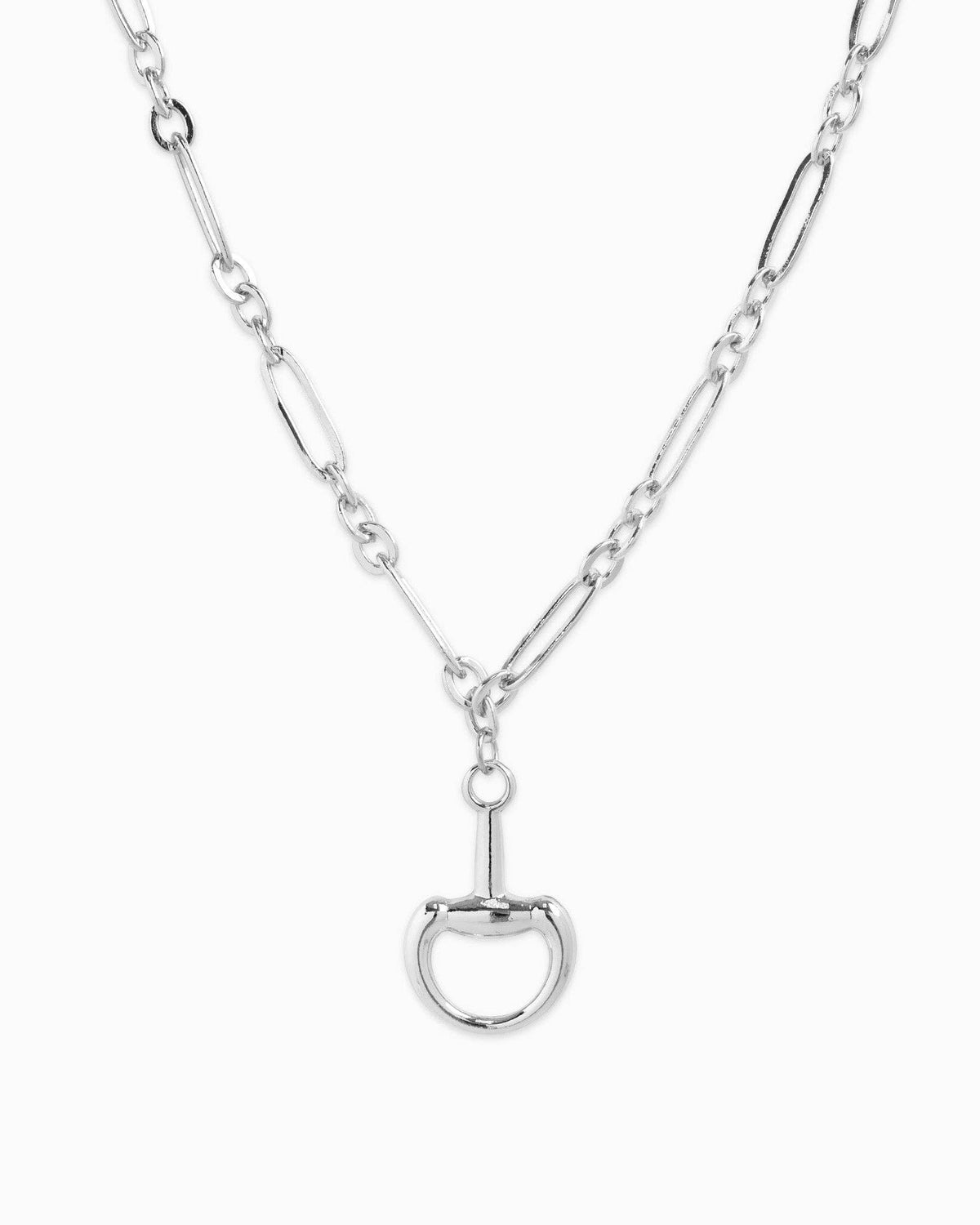 Horsebit Linked Chain Necklace: Gold
