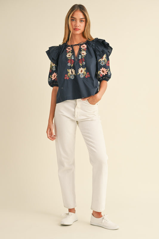 Mable Embroidered Top