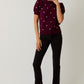 Plum Dot Short Sleeve Sweater