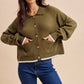BEAGLE KNITTED CARDIGAN: DUSTED OLIVE / S