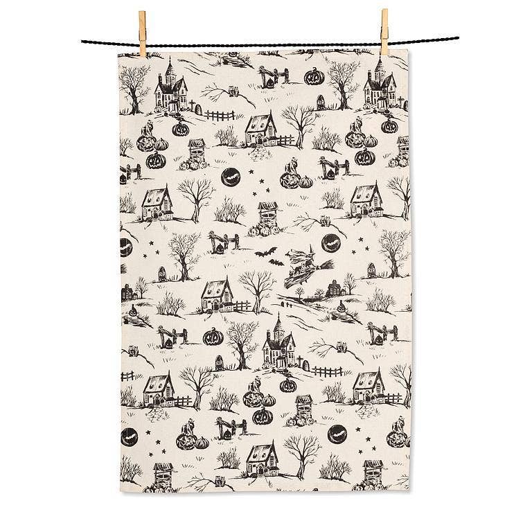 Spooky Toile Kitchen Towel
