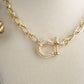 Shackle Chain Toggle Necklace - Gold Silver – Harbor Gleam: Gold/Pearls