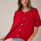SHORT SLEEVE SWEATER CARDIGAN: LT OLIVE / L