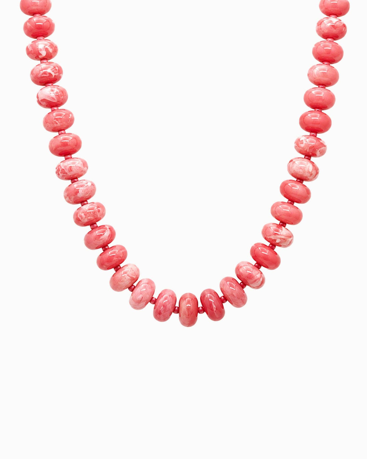 Summer Marble Seed Necklace: Olive