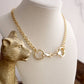 Horse Bit Chain Necklace – Gold Silver - Modern Equestrian Link Necklace: Gold