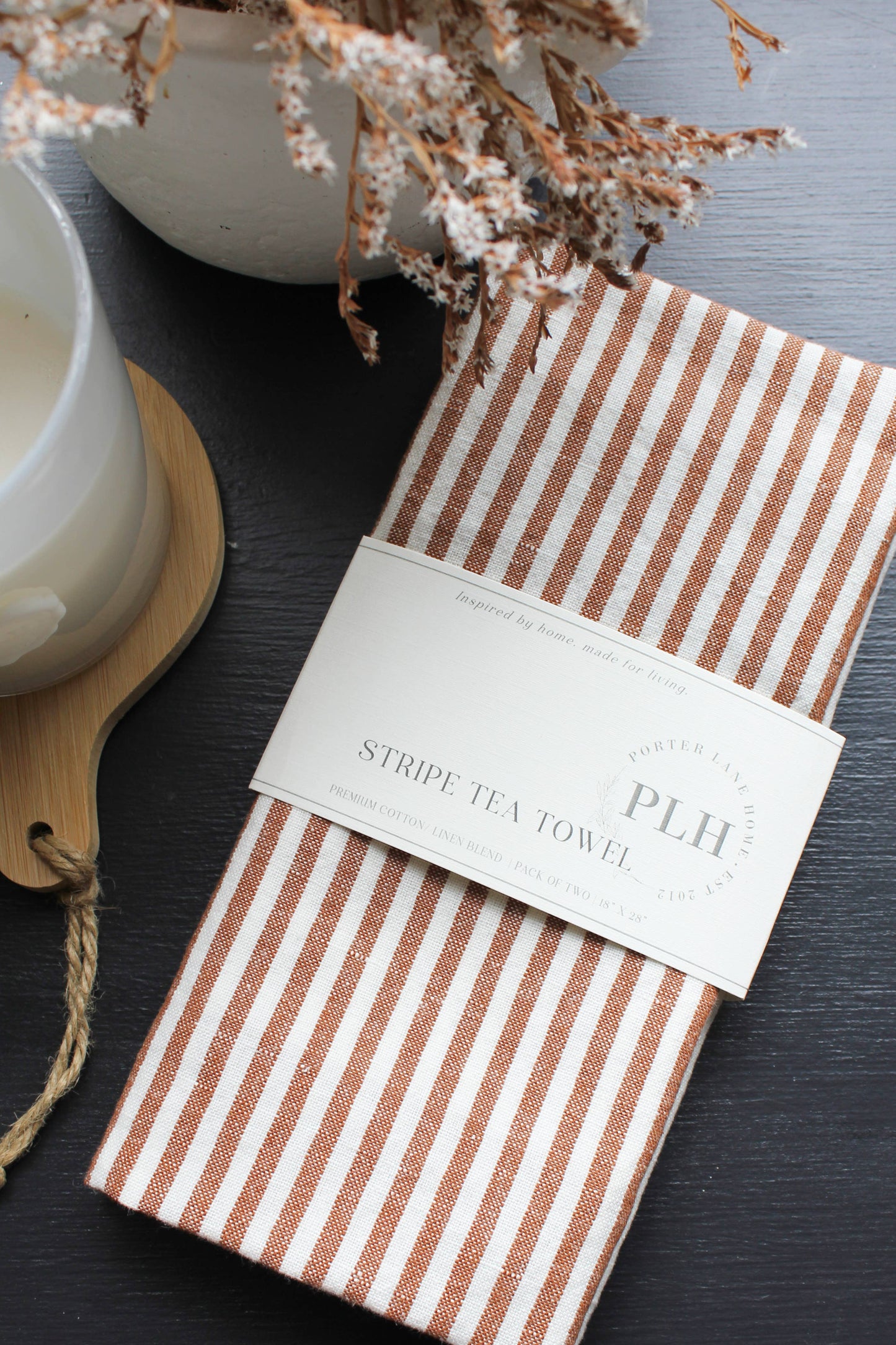 Stripe Tea Towel Set: Green