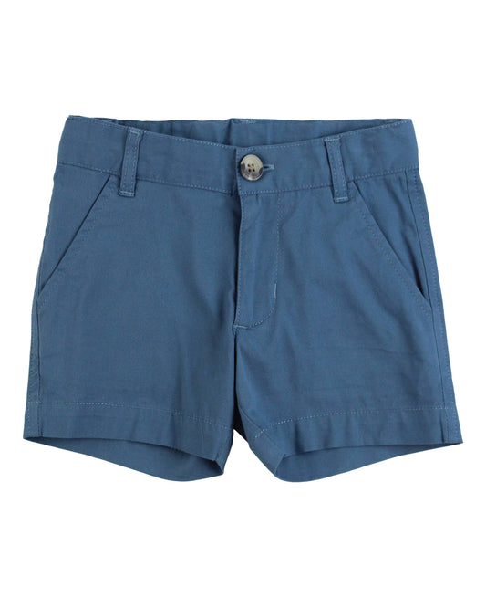 Indigo Stretch Chino Shorts: Blue