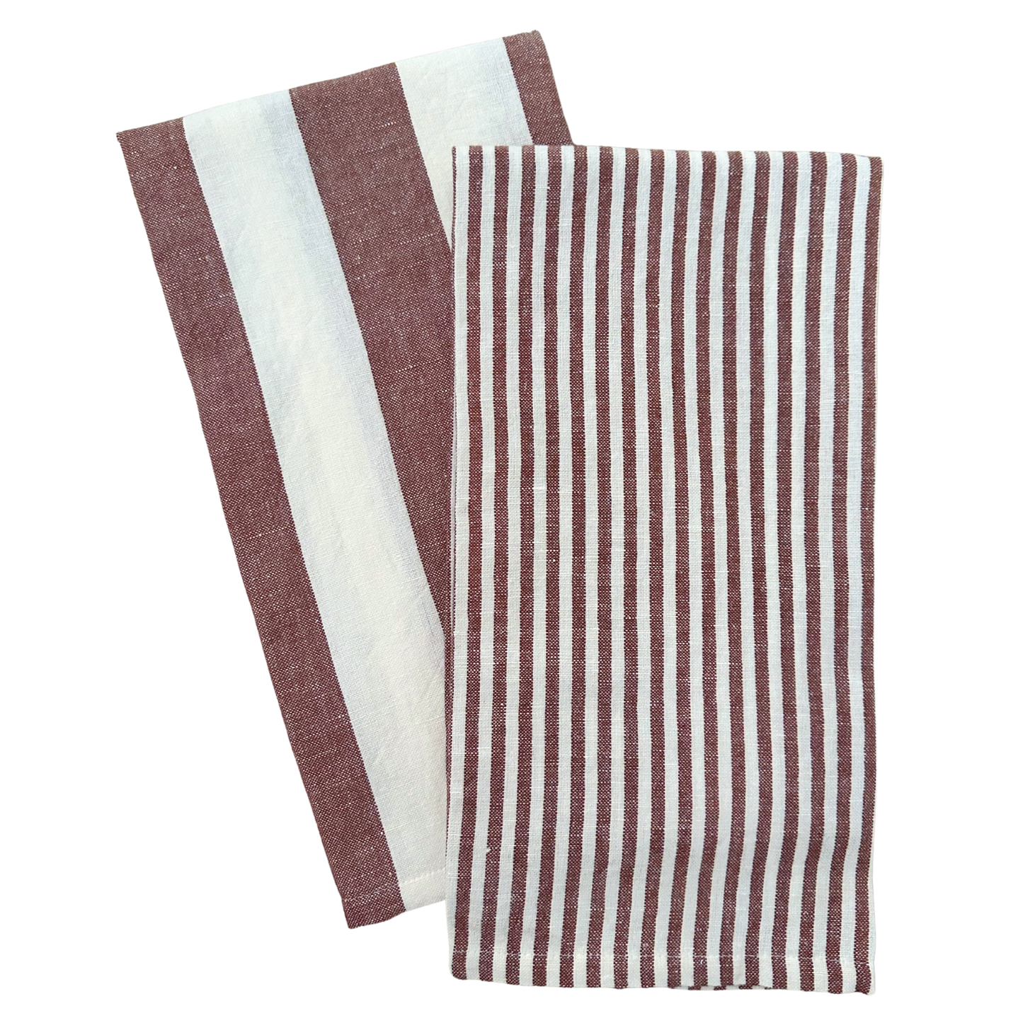 Stripe Tea Towel Set: Green