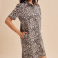LEOPARD UTILITY MINI DRESS: OLIVE / L