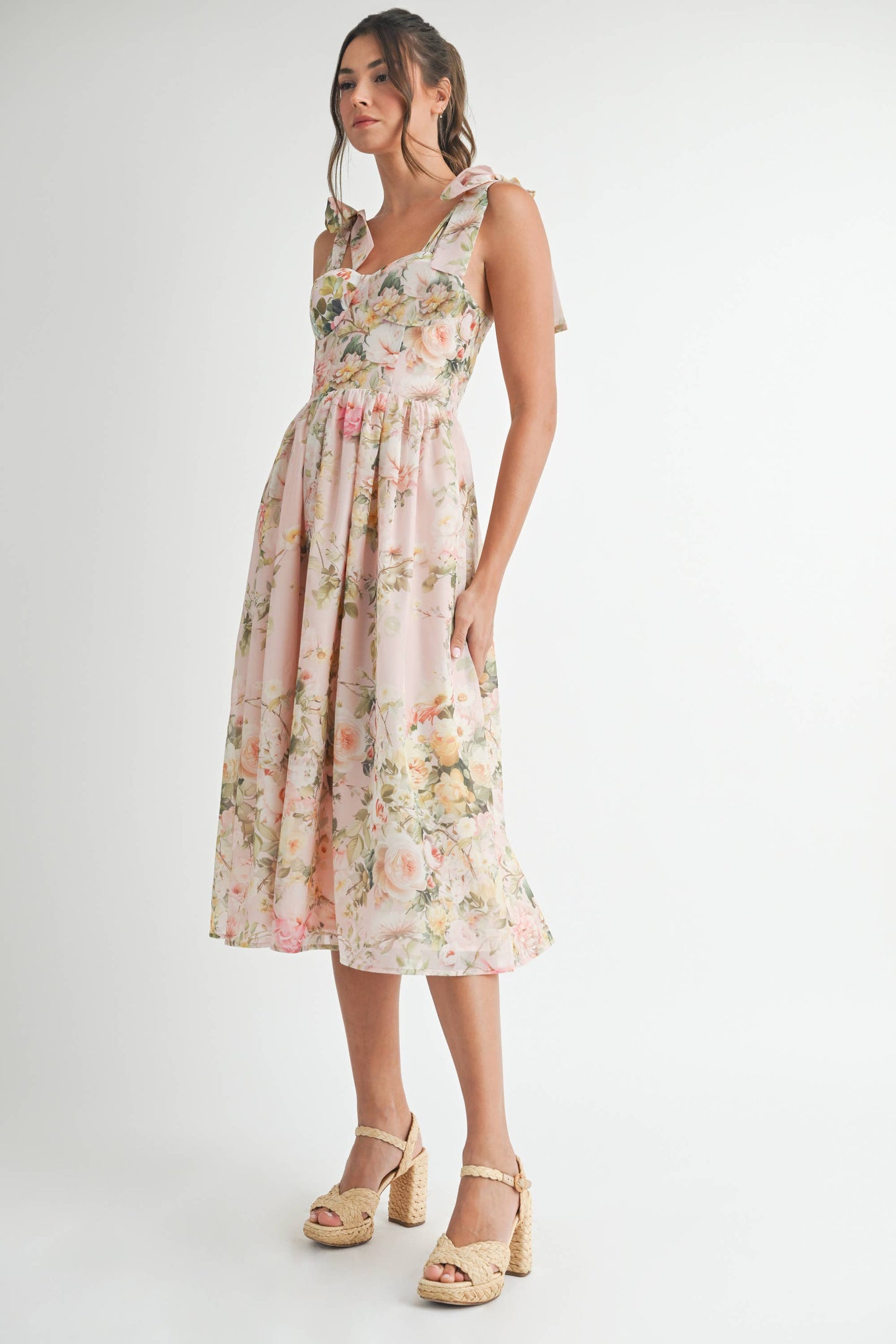 Mila Floral Printed Midi Dress