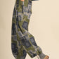 PATCHWORK BANDANA PRINT PLEATED PARACHUTE PANTS MP5392: OLIVE MULTI PAISLEY / S