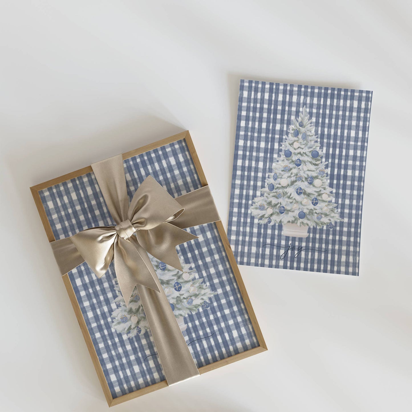 Plaid Joy Tree Christmas Art Print: 8"x10"