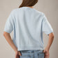 SHORT SLEEVE SWEATER CARDIGAN: LT OLIVE / XS